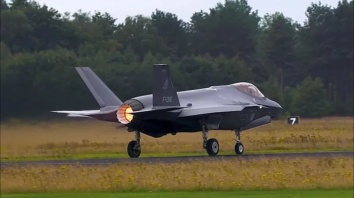 [4K] Volkel; F-35A Kicks in the Afterburner and goes almost vertical