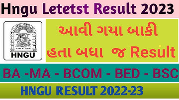 Hngu new result declared 2023 - hngu Result today - hngu Result - hngu result new update
