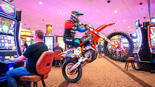I snuck my dirt bike into a Casino