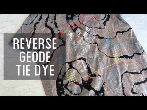 Geode Tie Dye Technique with Bleach