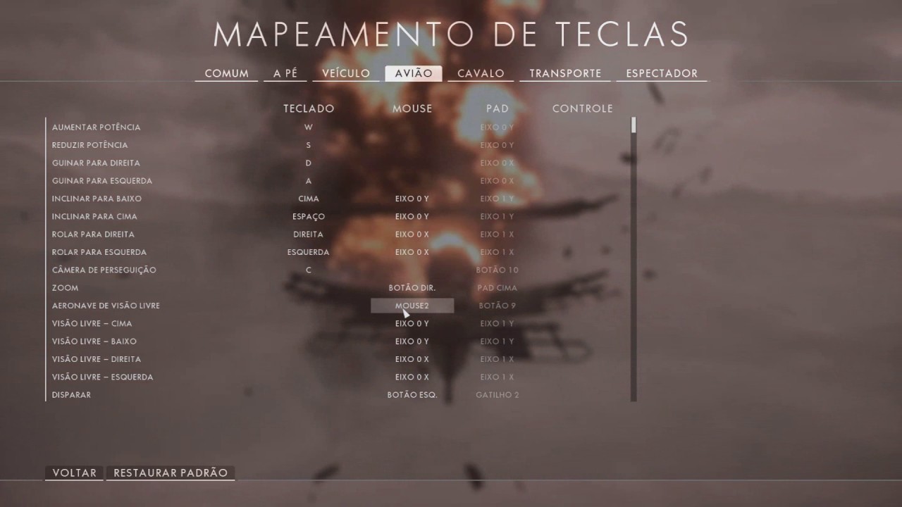 [Tutorial] BF1 - Configuração e Controle do Avião - YouTube