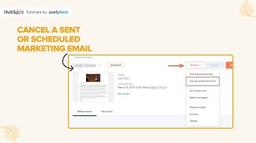 How to cancel a sent or scheduled marketing email in HubSpot