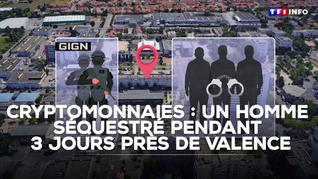 Cryptomonnaies : un homme séquestré pendant trois jours près de Valence｜TF1  INFO