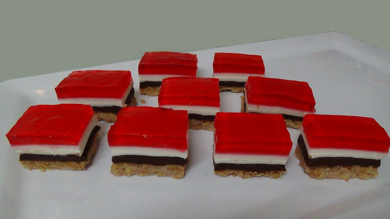 chocolate mallow jelly slice YouTube