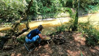 Asmr - Fishing And Preparing A Delicious Barbecue On The Riverside - Cooking Outdoor