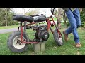 MANCO MINI BIKE STARTUP, CRASH, &amp; REPAIRS