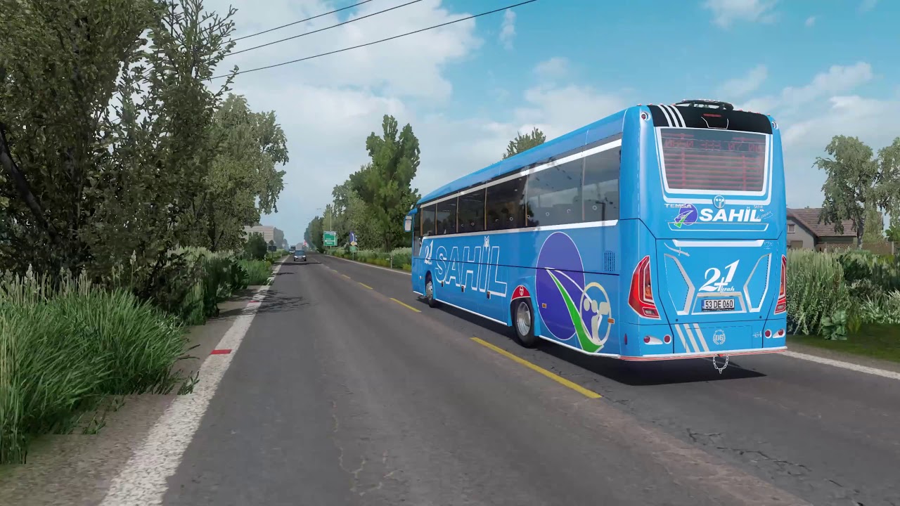 Euro Truck Simulator 2 Bus trip to Dunaujvaros with Temsa Safir 2018 Euro 6