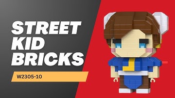 W2305-10 Street Kid Building Block Toy Tutorial 🚧 | Step-by-Step Mini Bricks Guide #buildingblocks