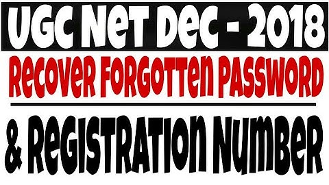 Recover Password Of UGC NET LOGIN ID || Password || Login Details || UGC NET 2018