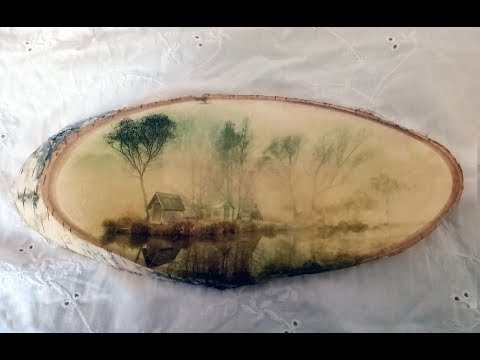 Картина на спиле дерева своими руками