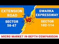Dwarka expressway vs golf course extension road  indepth micro market comparison  realty reviews
