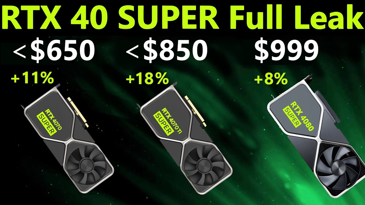 RTX 4080 SUPER, 4070 Ti SUPER y 4070 SUPER: precio filtrado