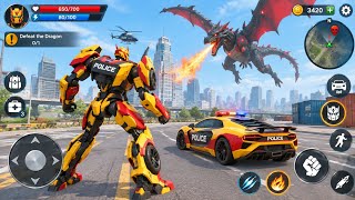 Police Robot Car Transforms and Fights to Save the City From Enemy Robots 3D - Android Gameplay screenshot 1