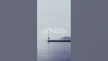 Reading is one form of escape. Running for...