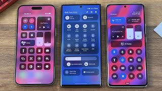 samsung oneui 6.0 vs xiaomi hyperos vs apple ios 17 - control centre