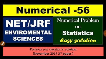 Statistics numerical question NTA UGC NET JRF| PREVIOUS YEARS SOLVED PAPERS| MIND MAPPING