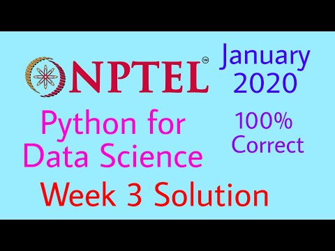 Python For Data Science Week 3 Assignment 3 Solution || 100% correct|| NPTEL SOLUTION..