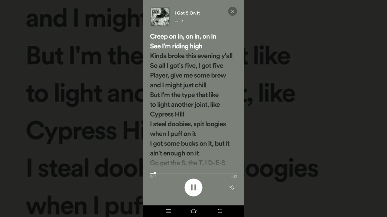 I Got 5 On It Lyrics - Luniz