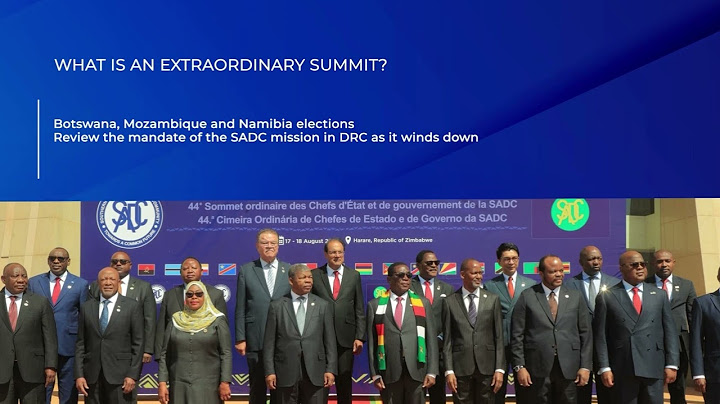 SADC Extraordinary Summit Zimbabwe 2024