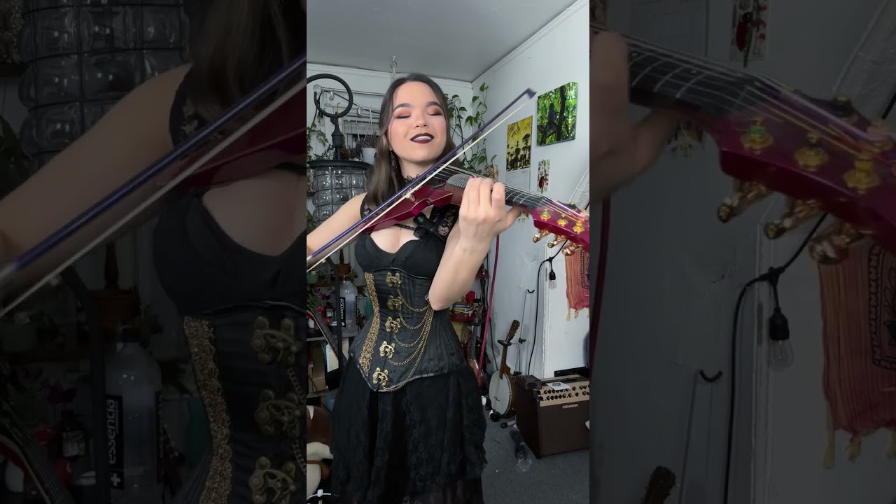 Playing the Undertaker WWE theme on electric violin
