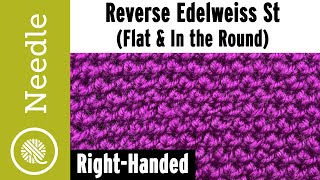 How to Knit Reverse Edelweiss St | Flat and in the Round (mini TULIP STITCH)