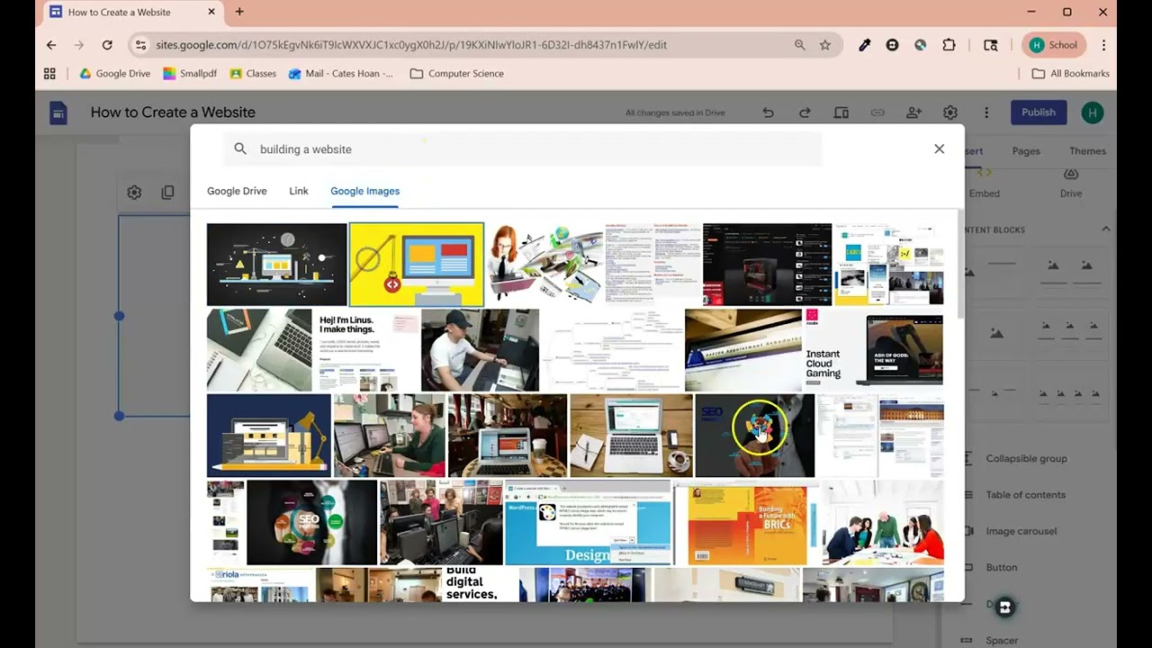 Cates_Library Information Literacy_Building a Website