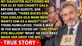 My Daughter Auctioned Me at Her Gala: $3 for My Useless Old Dad! She Laughed—Until a Stranger B...