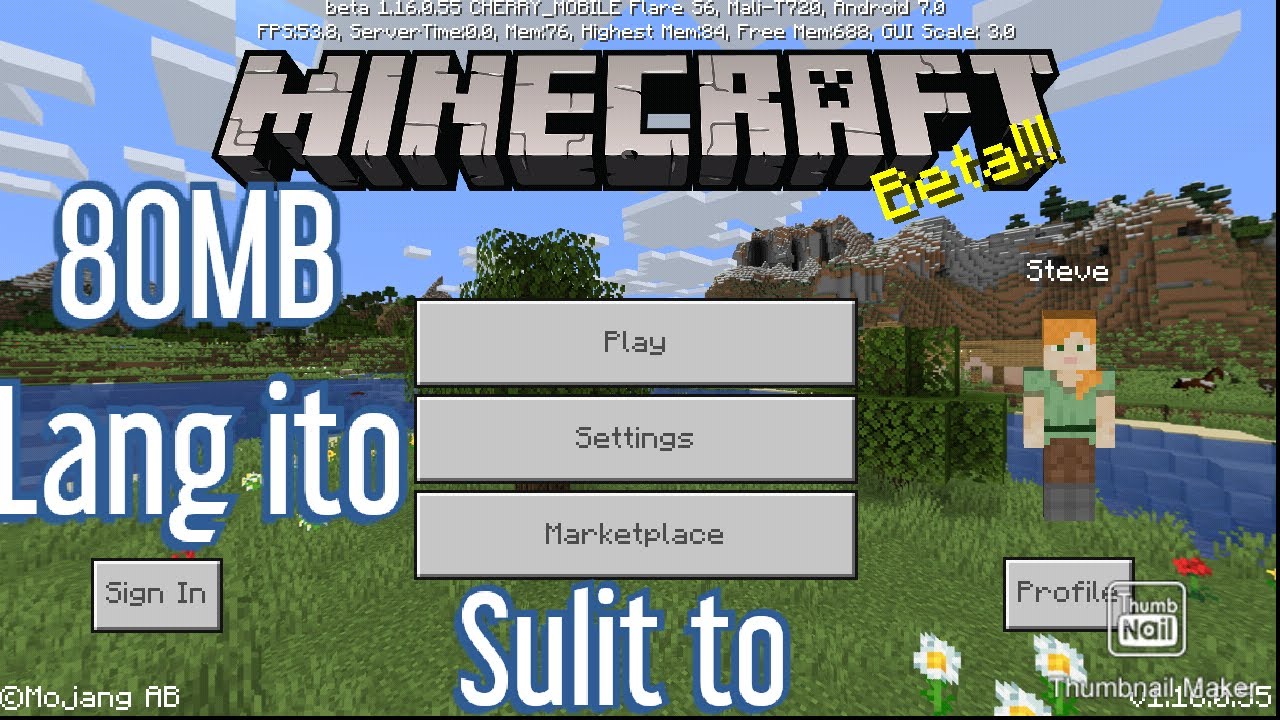 How To Download Minecraft Offline 80mb Lang Ito Youtube