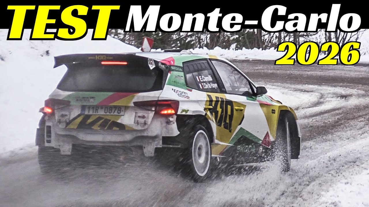 Test Pre WRC Rallye Monte-Carlo 2026, Eric Camilli & Jarosław Kołtun - Skoda Fabia RS Rally2