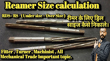 How to calculate reamer drill size #howisreamersizecalculate . How to calculate reamer size.