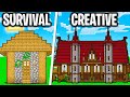 HO COSTRUITO una CASA CREATIVA vs HARDCORE vs SURVIVAL su MINECRAFT