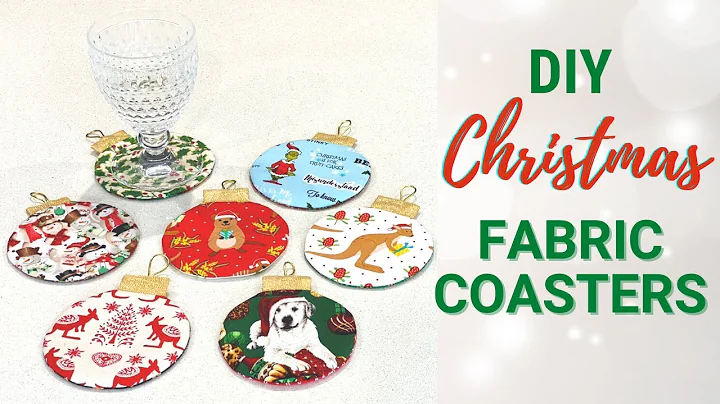 How to Make Christmas Ornament Fabric Coasters - Q...