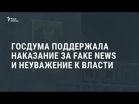 Госдума приняла законы о неуважении к власти и фейковых новостях / Новости