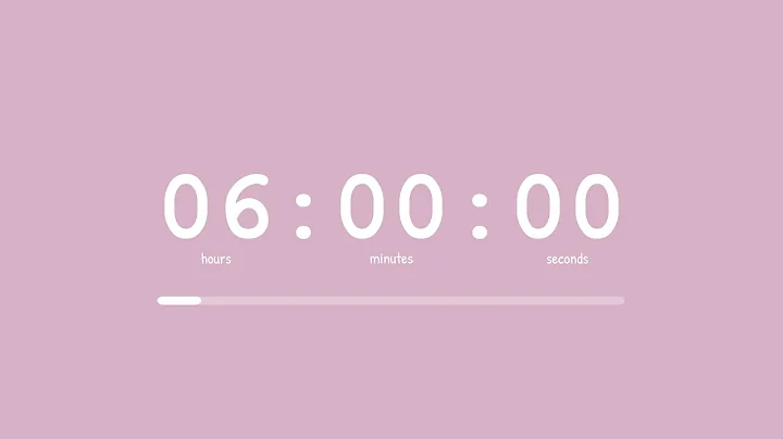 🐰 6 Hour Study Timer | Pastel Pink Vibes 🌸 | Countdown