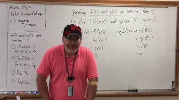 2.7.4 Inverse Functions – Verifying f(x) and g(x) are Inverses, Part 2