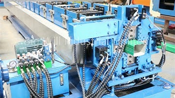 Steel down pipe roll forming machine working video