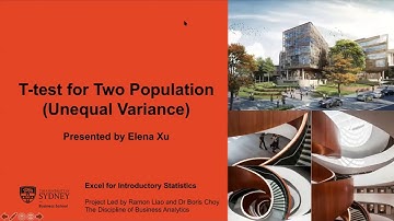 [Excel for Introductory Statistics] Chapter 7 - Episode 5 - T-test for two means (unequal variance)