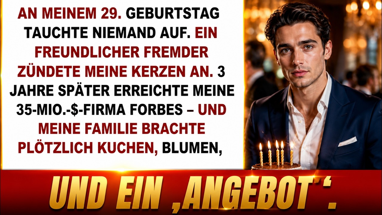 Ich saß allein im Restaurant, die Kerzen auf meinem Geburtstagskuchen brannten herunter, und zum elften Mal in dreißig Minuten prüfte ich mein Handy. Nichts. Keine Nachricht, keine Anrufe. Ich...