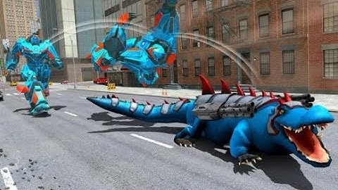Robot Crocodile Game - Transforming Robot Attack (by Cradley Creations) Android GamePlay