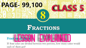 Class -5  / Fraction  /Pages 99,100 /Kerala syllabus