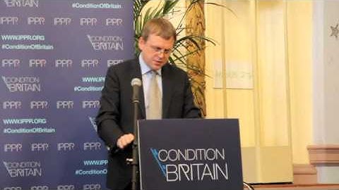 IPPR Director Nick Pearce speaking at the launch of the Condition of Britain
