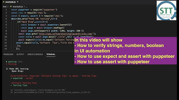 Automation Testing - Using Expect and assert with puppeteer, javascript | Live Code