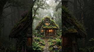 Inside a Mossy Forest Cottage 🌿 Cozy Bath, Breakfast & Rainy Nook