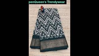 SOFT COTTON SILK WITH ZIK ZAG PRINTED AND BEAUTIFUL BORDER NEW COLLECTION screenshot 2