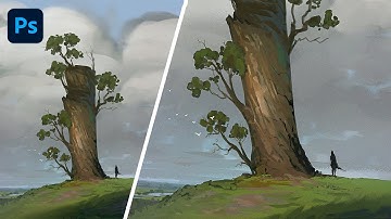 I Draw a Stunning Stylized Trees In Photoshop