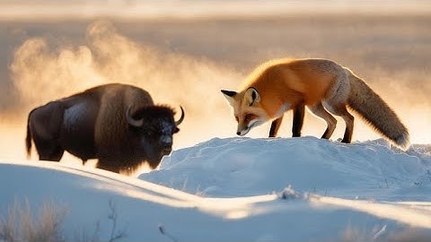 Fox dives head first into snow| planet earth ll|BBC earth