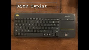 ASMR Typing on a Black Logitech K400 Plus Wireless USB Keyboard with Built In Touchpad