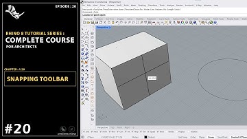Rhino 8 Tutorial for Architects | Episode - 20 | Snapping Toolbar