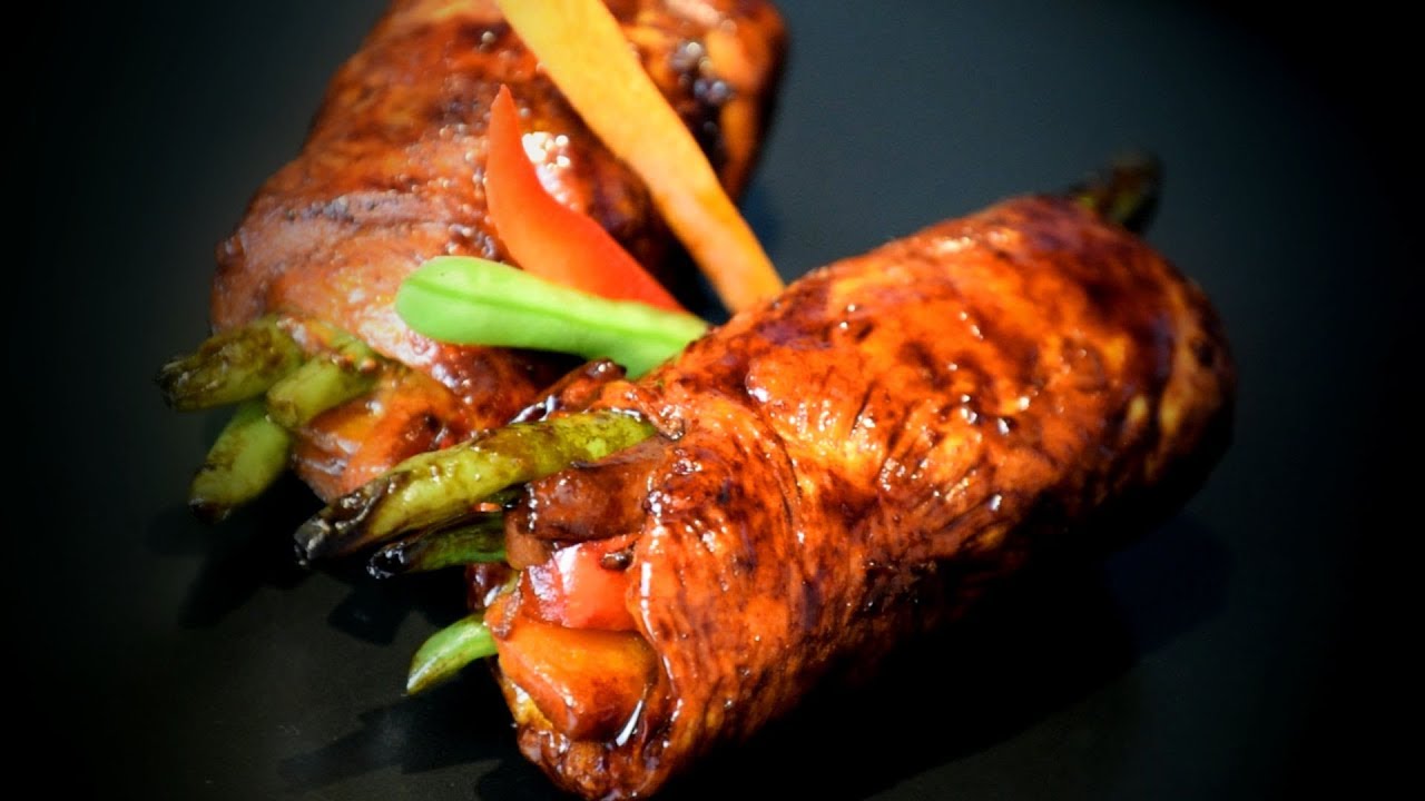 Chinese Chicken & Vegetable Rolls - Chinese Style Recipe - YouTube