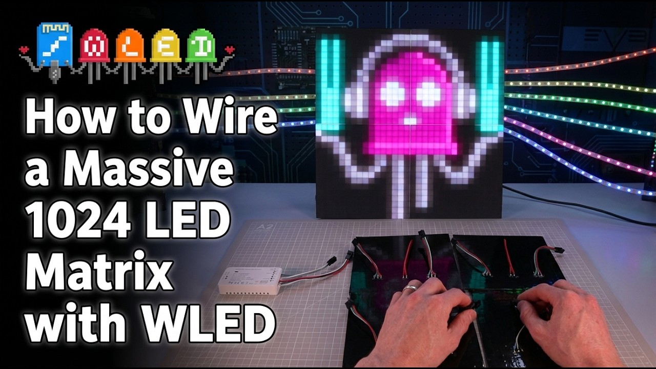 How to Wire a Massive 1024 LED Matrix with WLED